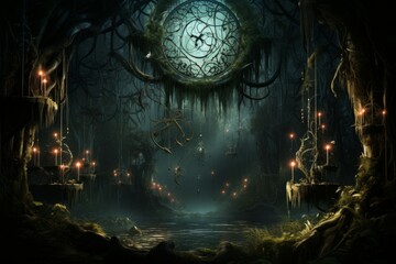 Obraz premium Enchanted Dreamcatcher Forests - Generative AI
