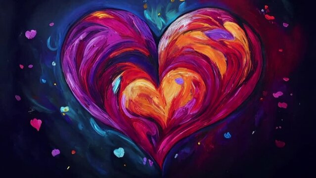 Colorful Heart Background for Valentine’s Day