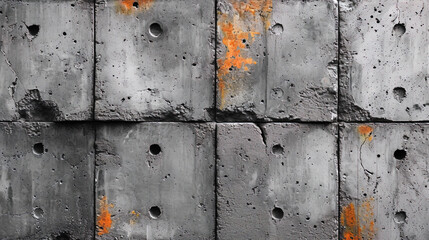 The texture of the concrete wall with the wrong form and the recesses that give it individuality