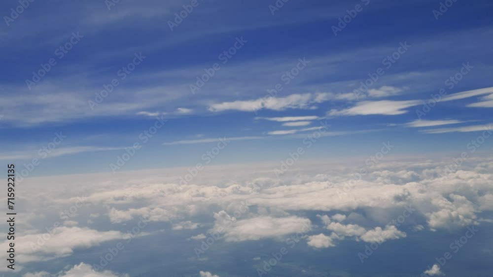 Wall mural beautiful clouds in the sky. 4k uhd video footage