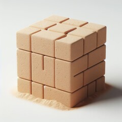 stack of bricks isolated on white background
