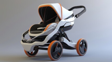 Futuristic large baby stroller