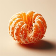 peeled tangerine on a  white background
