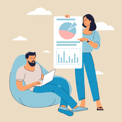 Managers are discussing business issues