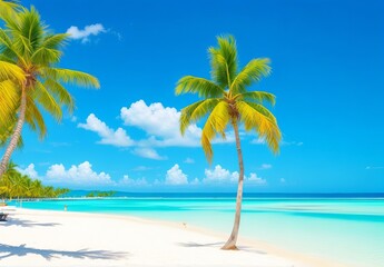 Obraz premium Beautiful tropical beach with white sand