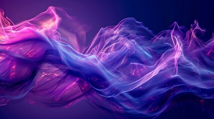 A mesmerizing fusion of violet and magenta hues swirl together in a fractal art masterpiece, evoking a sense of abstract beauty illuminated by the ethereal light of creativity