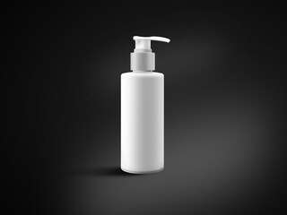 3D Illustration. Pump cosmetic tube isolated.