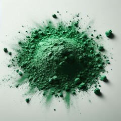green  powder on white
