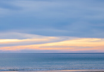 Obraz premium Landscape horizon view point panorama summer sea beach nobody wind wave cool holiday calm sunset sky evening day time look calm nature tropical beautiful ocean water travel Koh Muk Trang Thailand