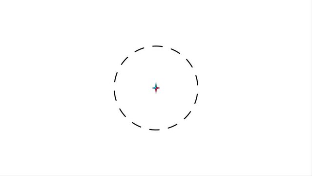 footage animation compass outdoor 2d line art full hd