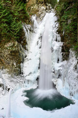 Cascade Falls in Winter, Mission, BC