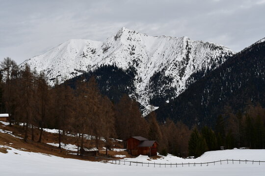 Schöne Winterlandschaft bei Seefeld in Tirol 