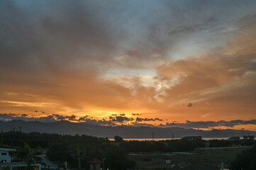 sunset beautiful sky in winter in Cyprus 7