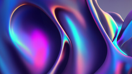 Dynamic Holographic Flowing Shapes And Swirls in 3D