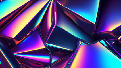 Geometric Holographic Facets in Vivid Colors