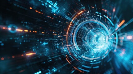 Obraz premium digital data and technology concept created with Generative AI