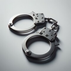 handcuffs on white background
