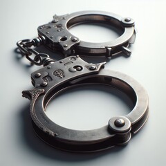 handcuffs on white background
