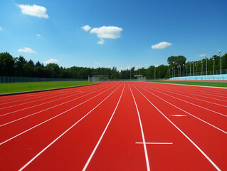 running track in stadium