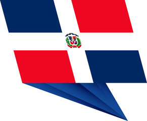 Dominican Republic pin flag