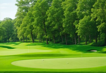 Fototapeta premium Green scenery golf course