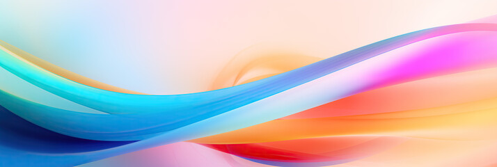 abstract fluid colorful soft background panoramic banner