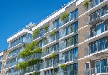 Obraz premium London UK 11 July 2023 Modern apartment buildin