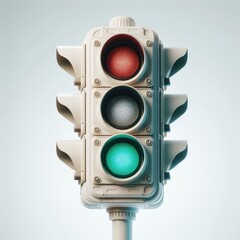 traffic light on white
