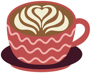 Coffee Latte Art in Cup