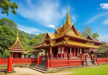 Obraz premium Old traditional buddhist temple in the thailand