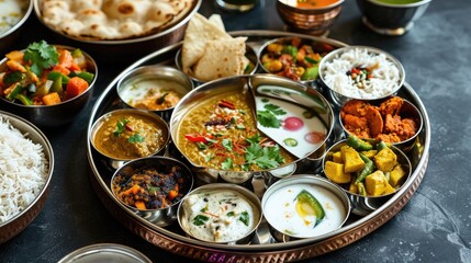 Indian platter thali - Indian food set