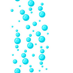 Pattern with turquoise bubbles. Abstract air balls in liquid.