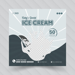 Ice cream social media post design