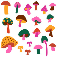 Retro Mushroom Collection No.1