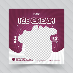 Gorgeous food social media post template