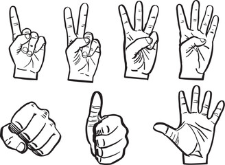 Fototapeta premium hand gestures set