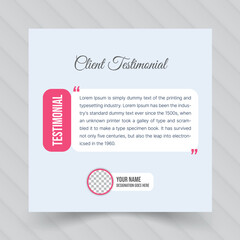 Minimalist testimonial design in vector