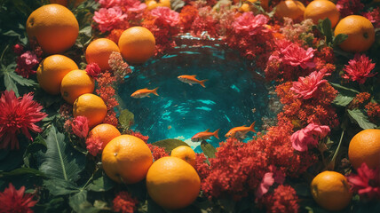 Obraz na płótnie Canvas many fruits in the busket