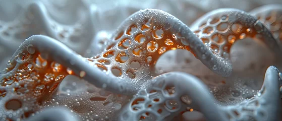 Crédence de cuisine en verre imprimé Ondes fractales a close up of the dna