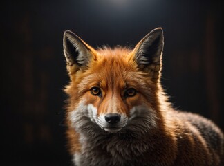 Fototapeta premium Red Fox in Noir