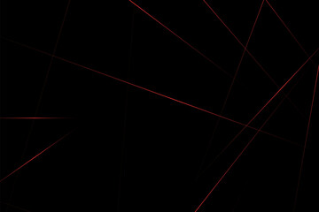 Abstract black with red lines, triangles background modern design. Vector illustration EPS 10.