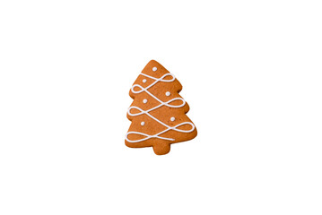 Beautiful festive Christmas composition of an empty plate, tangerine and gingerbreads