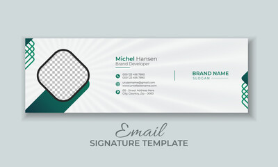Corporate email signature, footer template