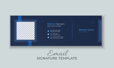 Corporate email signature, footer template