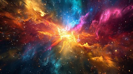 Fototapeta na wymiar Abstract color universe explosion cool creative background art 