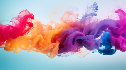 abstract colorful background , a colorful smoke in motion, liquid emulsion printing - obrazy, fototapety, plakaty