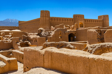 Iran. Rayen city, Kerman province. Rayen Castle is example of Persian fortress architecture, built of mudbrick in the 10th century AD