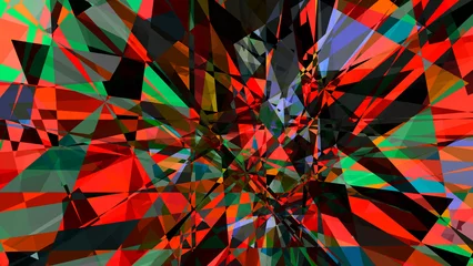 Foto op Plexiglas Abstract, bright, colorful, background with crystal. Polygonal, geometric background © Семён Прудий