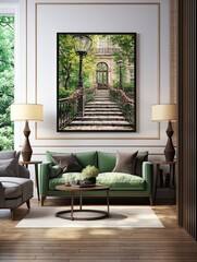 Elegant Parisian Streets: Forest Wall Art Featuring Stunning Parisian Parks and Green Spaces