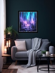 Ethereal Aurora Borealis: Northern Lights Night Sky Wall Art